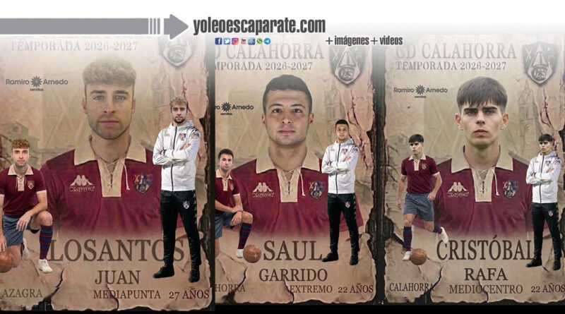 El C.D. Calahorra refuerza su plantilla con los regresos de Rafa Cristóbal y Saúl Garrido y el fichaje de Juan Losantos