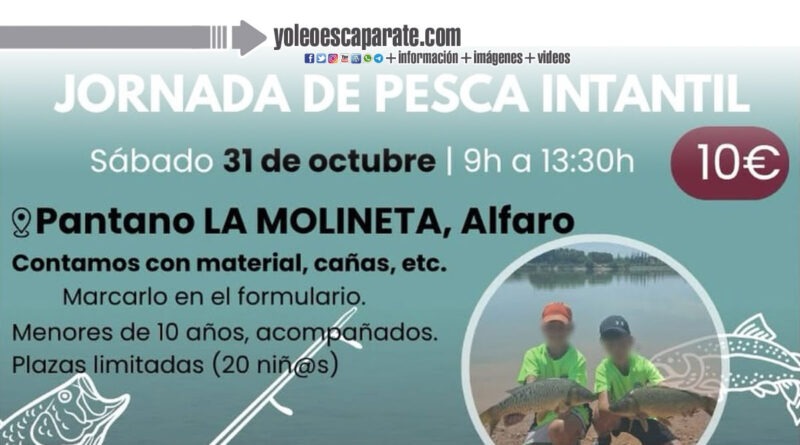 Alfaro organiza una jornada de pesca infantil en el pantano de La Molineta