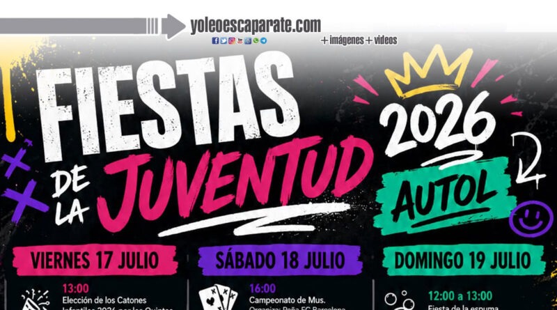 Del 17 al 19 de julio, Autol celebra sus Fiestas de la Juventud con un programa lleno de música, actividades y buen ambiente