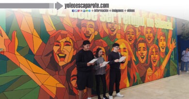El IES Gonzalo de Berceo inaugura un mural colaborativo contra el acoso escolar