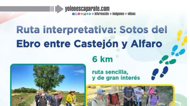 Una ruta interpretativa recorrerá los sotos del Ebro entre Castejón y Alfaro el 25 de octubre