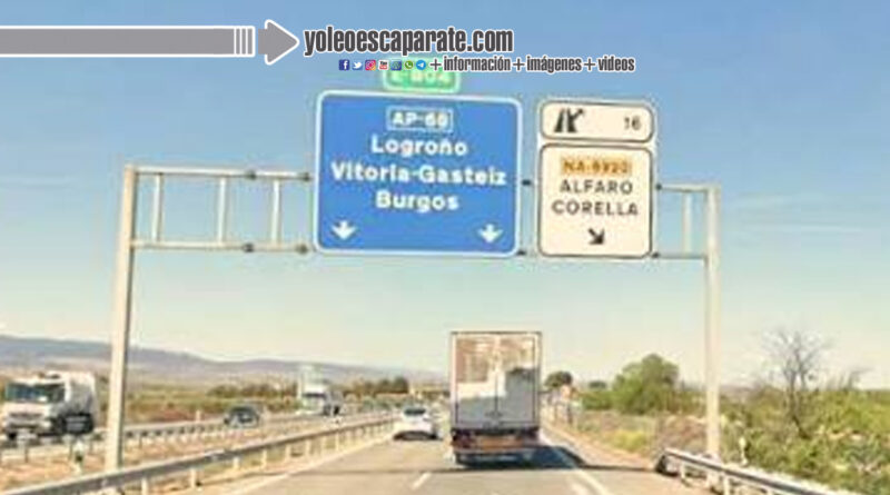 Nuevos cortes nocturnos esta noche en los enlaces de la AP-68 de Alfaro y Calahorra por obras