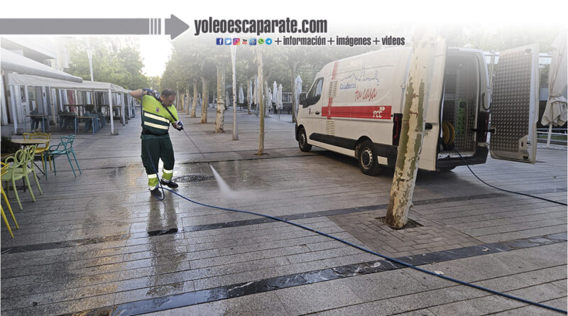 Nueva campaña de hidrolimpieza de aceras durante el mes de septiembre en Calahorra